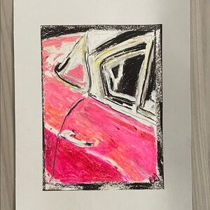 Abstract Pink and Black Artwork